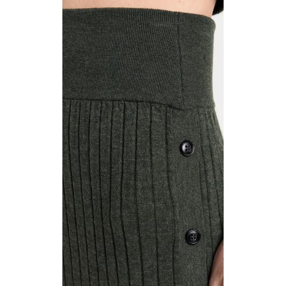 Lisa Yang Katie Skirt Side Button Long Tulip Hem Ribbed Cashmere Moss Size 1 S/M - Picture 5 of 16